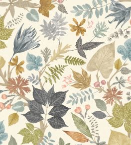 Lush Leaves Wallpaper by Ohpopsi Linen & Fossil