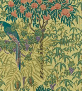 Macaw Wallpaper by 1838 Wallcoverings Vivid Yellow