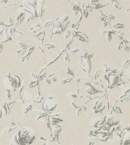 Magnolia & Pomegranate Wallpaper by Sanderson Ivory/Charcoal