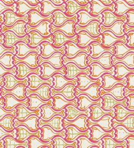 Make Fish Wallpaper by Christopher Farr Cloth Fushcia