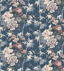 Maluku Fabric by Arley House Prussian Blue