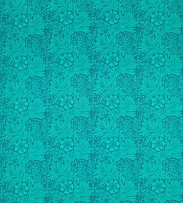 Marigold Fabric by Morris & Co Navy/Turquoise