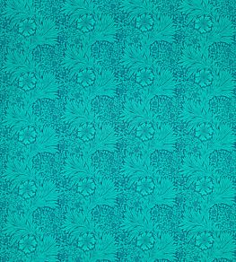 Marigold Fabric by Morris & Co Navy/Turquoise