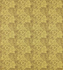 Marigold Fabric by Morris & Co Summer Yellow/Chocolate