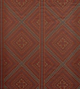 Marquetry Trellis Fabric by Zoffany Venetian Red