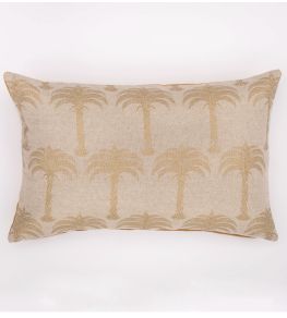 Marrakech Palm Pillow 16 x 24" by Barneby Gates Gold On Natural