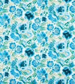 Marsha Satin Fabric by Harlequin Delft / Lagoon / Porcelain