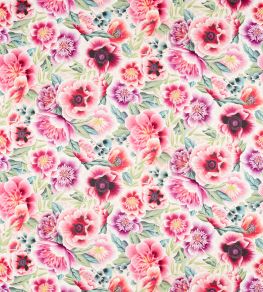 Marsha Satin Fabric by Harlequin Powder / Peony / Magenta
