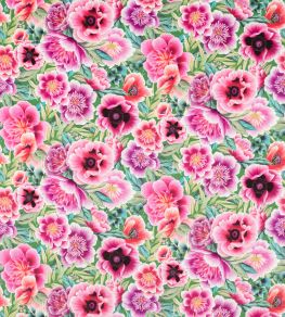 Marsha Velvet Fabric by Harlequin Apple / Peony / Magenta