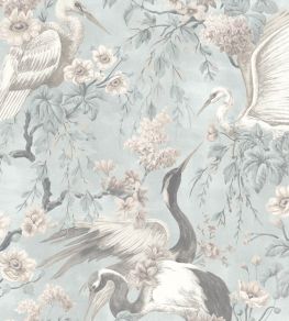 Maurice Wallpaper by Woodchip & Magnolia Duck Egg Blue