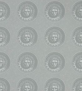 Medallion Wallpaper by Zoffany Silver White