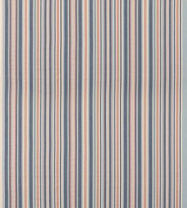 Medford Stripe Fabric by Mulberry Home Blue/Rust