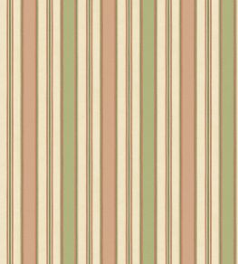 Melbourne Stripe Wallpaper by GP & J Baker Soft Red/Green