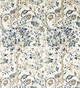 Melsetter Wide Width Fabric by Morris & Co Indigo/Sage