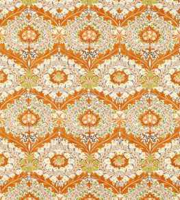 Merton Fabric by Morris & Co Burnt Orange/Chartreuse