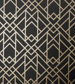Metro Wallpaper by 1838 Wallcoverings Jet
