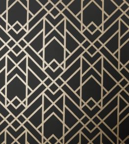 Metro Wallpaper by 1838 Wallcoverings Jet