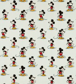 Mickey Stripe Fabric by Sanderson Sea Salt