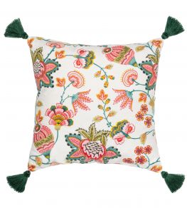 Midsummer Floral Pillow 20 x 20" by MINDTHEGAP Pink