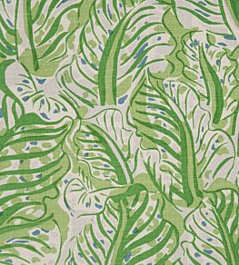 Mille Feuilles Fabric by Christopher Farr Cloth Green