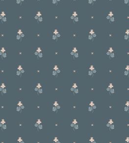 Mimi Wallpaper by Sandberg Indigo Blue