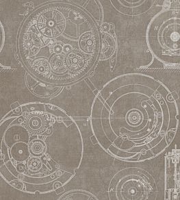 Horlogerie Wallpaper by MINDTHEGAP Taupe