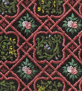 Lattice work Wallpaper by MINDTHEGAP Pink, Green