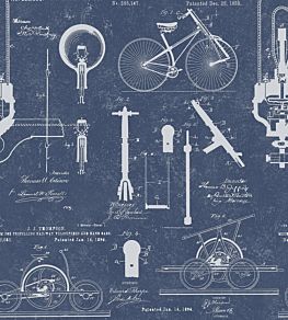 Patents Wallpaper by MINDTHEGAP Blue