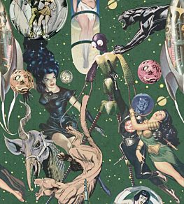 Sci Fi Comics Wallpaper by MINDTHEGAP Green
