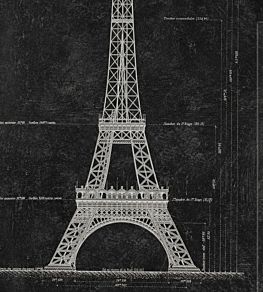 Grand Eiffel Mural by MINDTHEGAP Anthracite