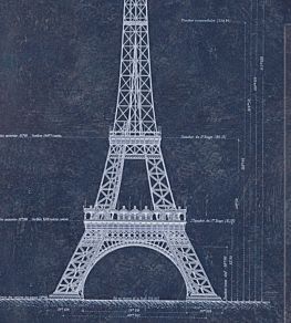 Grand Eiffel Mural by MINDTHEGAP Blue
