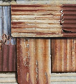 Rusty Tin Wallpaper by MINDTHEGAP Brown,Taupe