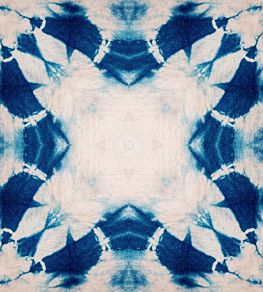 Shibori Flower Wallpaper by MINDTHEGAP Blue,White
