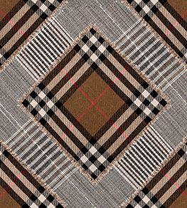 Checkered Patchwork Wallpaper by MINDTHEGAP Mid Brown