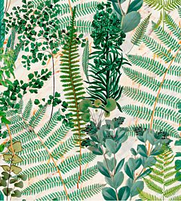 Green Sanctuary Wallpaper by MINDTHEGAP Green, Taupe