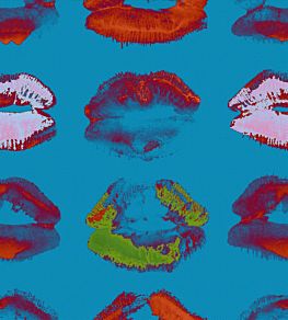 Neon Kiss Wallpaper by MINDTHEGAP Blue