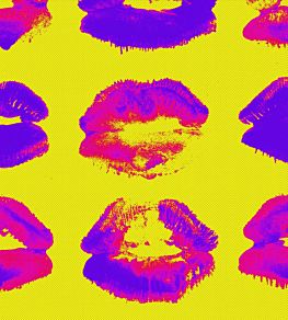 Neon Kiss Wallpaper by MINDTHEGAP Pink, Purple, Yellow
