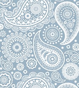 Paisley Crescent Wallpaper by Mini Moderns Chalkhill Blue