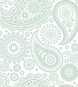 Paisley Crescent Wallpaper by Mini Moderns Pale Verdigris