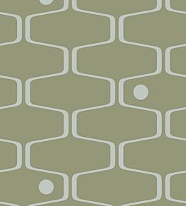 Net and Ball Wallpaper by Mini Moderns Olive