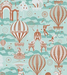 Pleasure Gardens Wallpaper by Mini Moderns Pale Verdigris