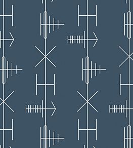 Transmission Wallpaper by Mini Moderns Washed Denim