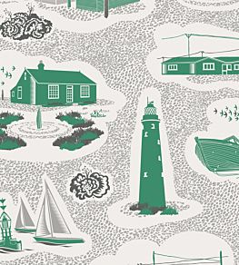 Dungeness Wallpaper by Mini Moderns Coach Emerald