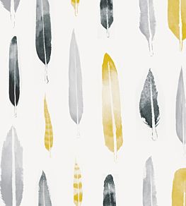 Feathers Wallpaper by Mini Moderns Mustard