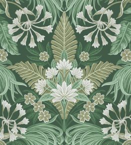 Mirk Wallpaper by Woodchip & Magnolia Moss Green