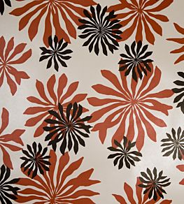 Fleur Wallpaper by MissPrint Soft-White with Red