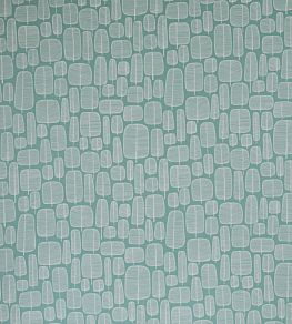 Little Trees Fabric by MissPrint Aquamarine