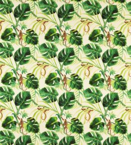Monkey Business Outdoor Fabric by Clarke & Clarke Natural
