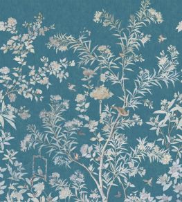 Moor Park Mural by 1838 Wallcoverings Prussian Blue