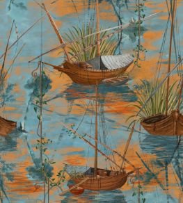 Moored Boats Wallpaper by MINDTHEGAP Aquarius